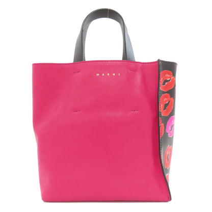 MARNI マルニ ミュゼオ リップ柄 2WAY ハンドバッグ レザー レディース 中古