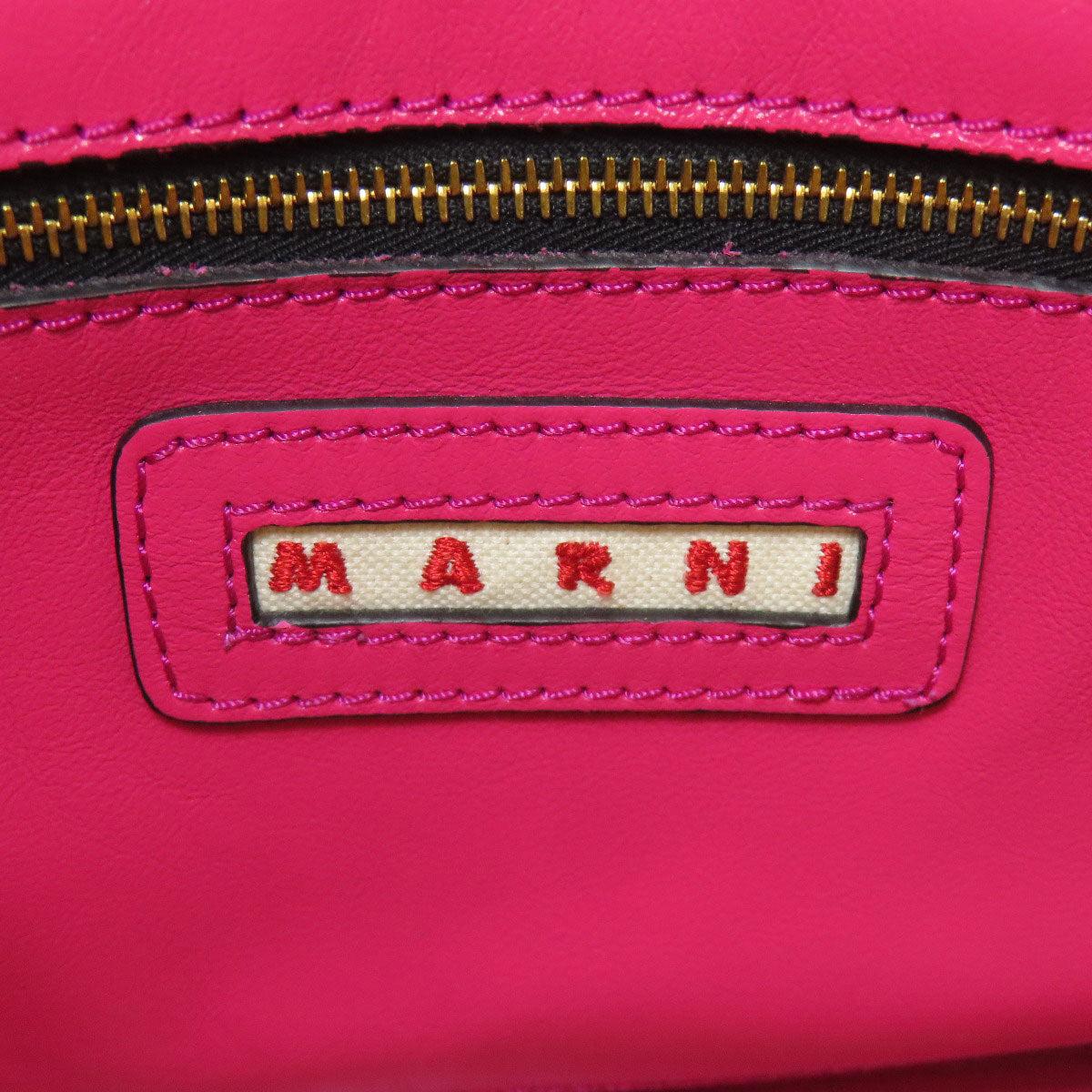 MARNI マルニ ミュゼオ リップ柄 2WAY ハンドバッグ レザー レディース 中古