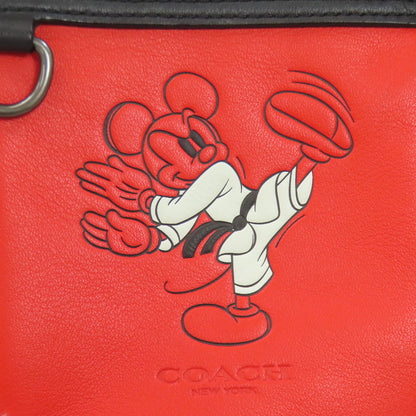 COACH コーチ C2021 ミッキー コラボ シグネチャー ショルダーバッグ レザー レディース 中古