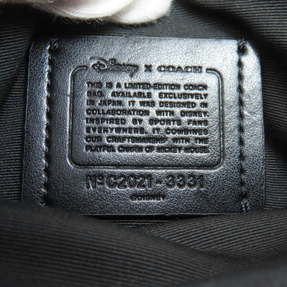 COACH コーチ C2021 ミッキー コラボ シグネチャー ショルダーバッグ レザー レディース 中古