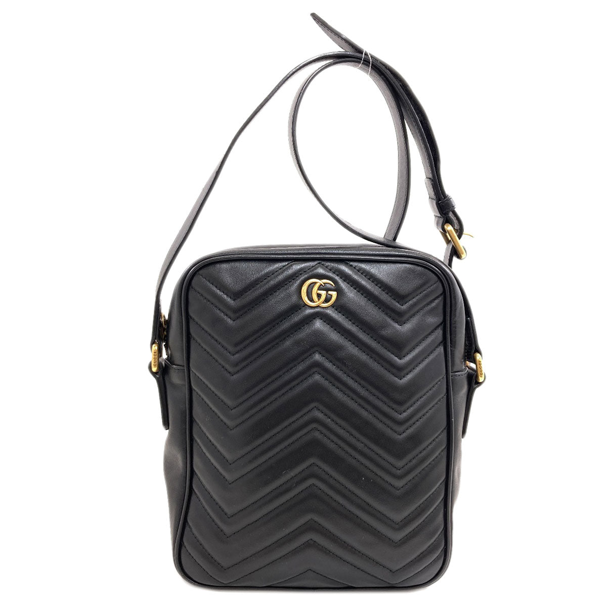 GUCCI グッチ 523365 GGマーモント ダブルG ショルダーバッグ レザー レディース 中古