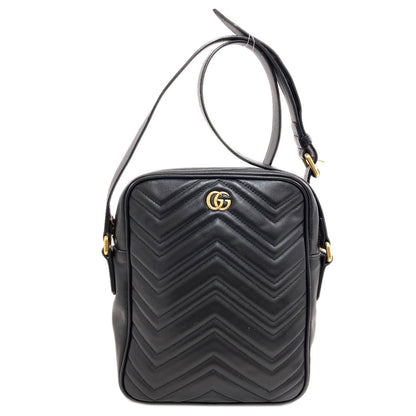 GUCCI グッチ 523365 GGマーモント ダブルG ショルダーバッグ レザー レディース 中古