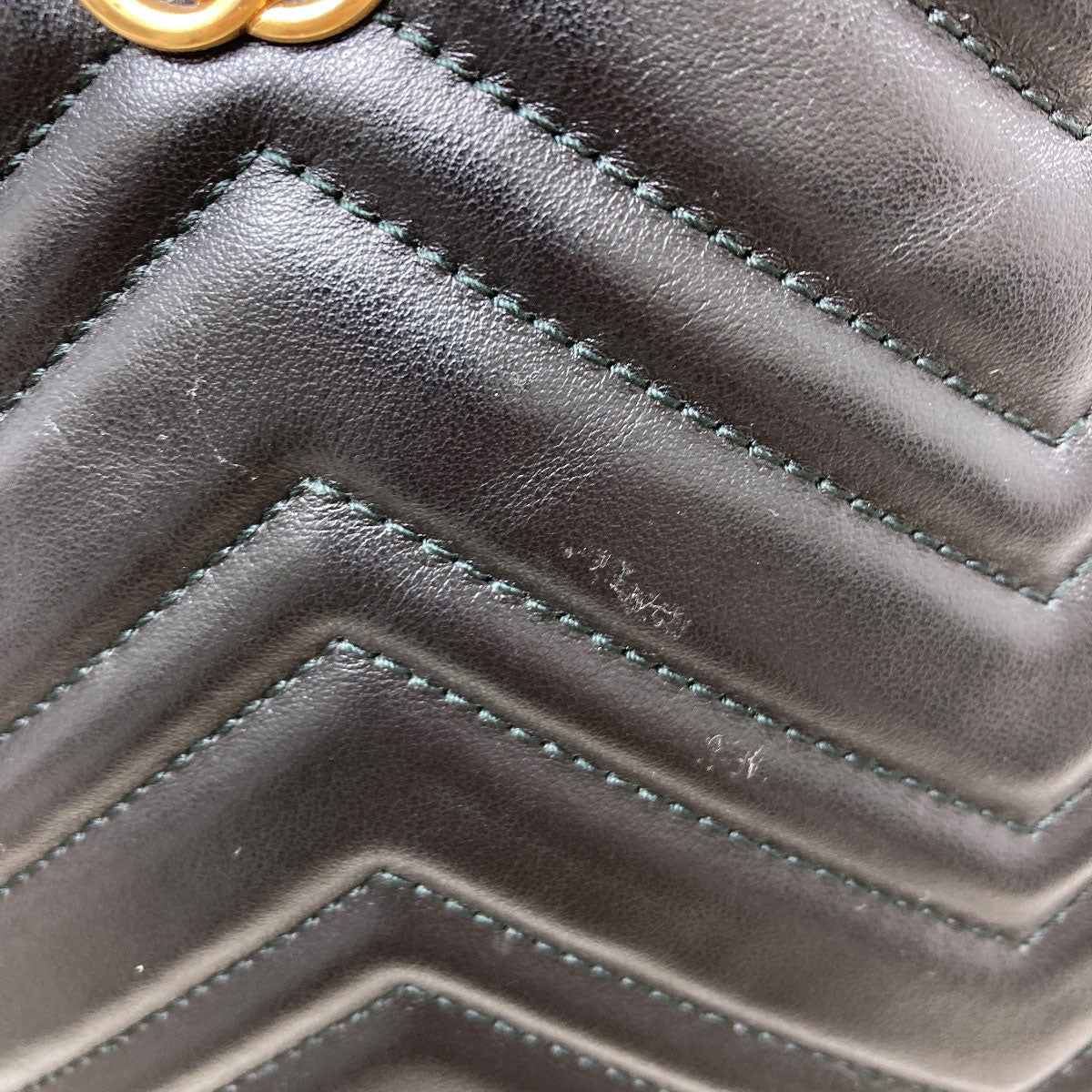 GUCCI グッチ 523365 GGマーモント ダブルG ショルダーバッグ レザー レディース 中古