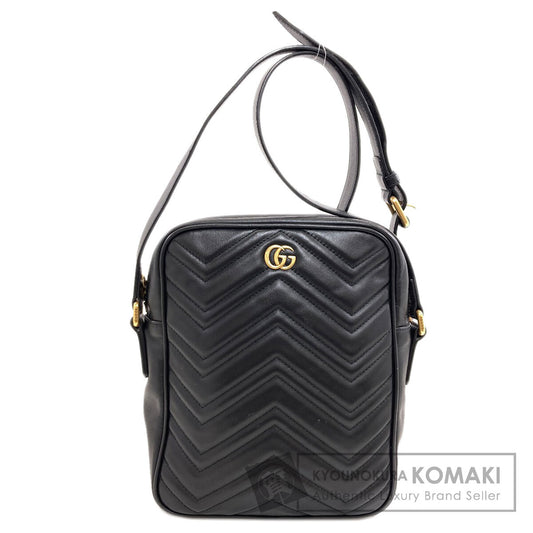 GUCCI グッチ 523365 GGマーモント ダブルG ショルダーバッグ レザー レディース 中古