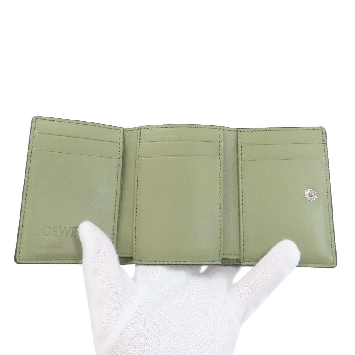 ロエベ アナグラム トライフォールド ウォレット 二つ折り財布（小銭入れあり） 中古 商品画像5