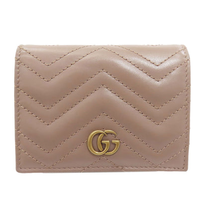 GUCCI グッチ 466492 GGマーモント ダブルG 二つ折り財布（小銭入れあり） レザー レディース 中古