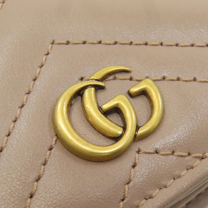 GUCCI グッチ 466492 GGマーモント ダブルG 二つ折り財布（小銭入れあり） レザー レディース 中古