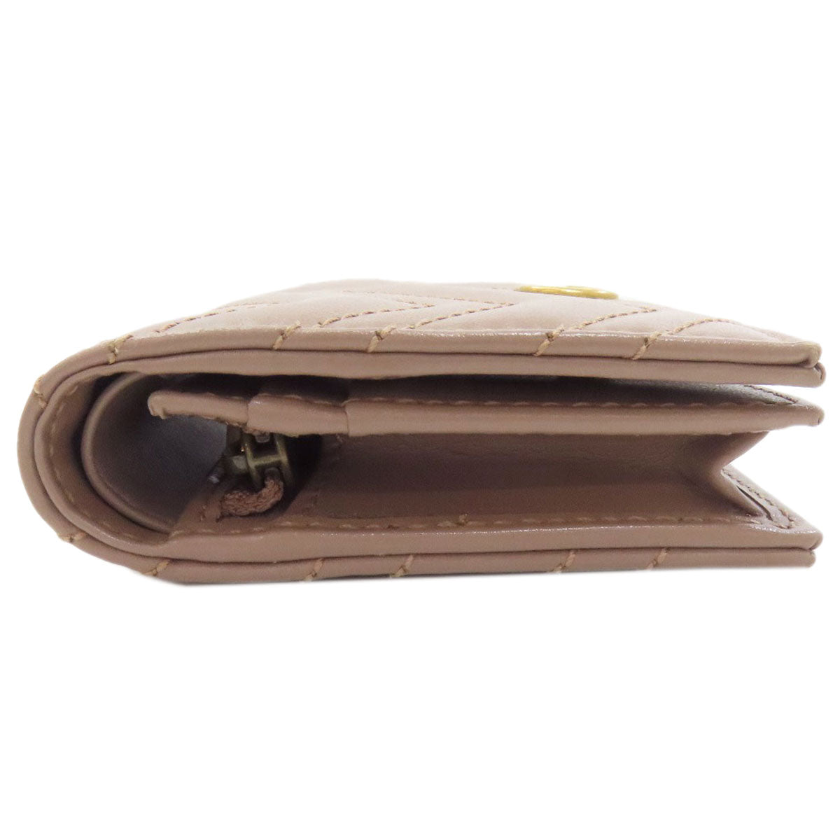 GUCCI グッチ 466492 GGマーモント ダブルG 二つ折り財布（小銭入れあり） レザー レディース 中古