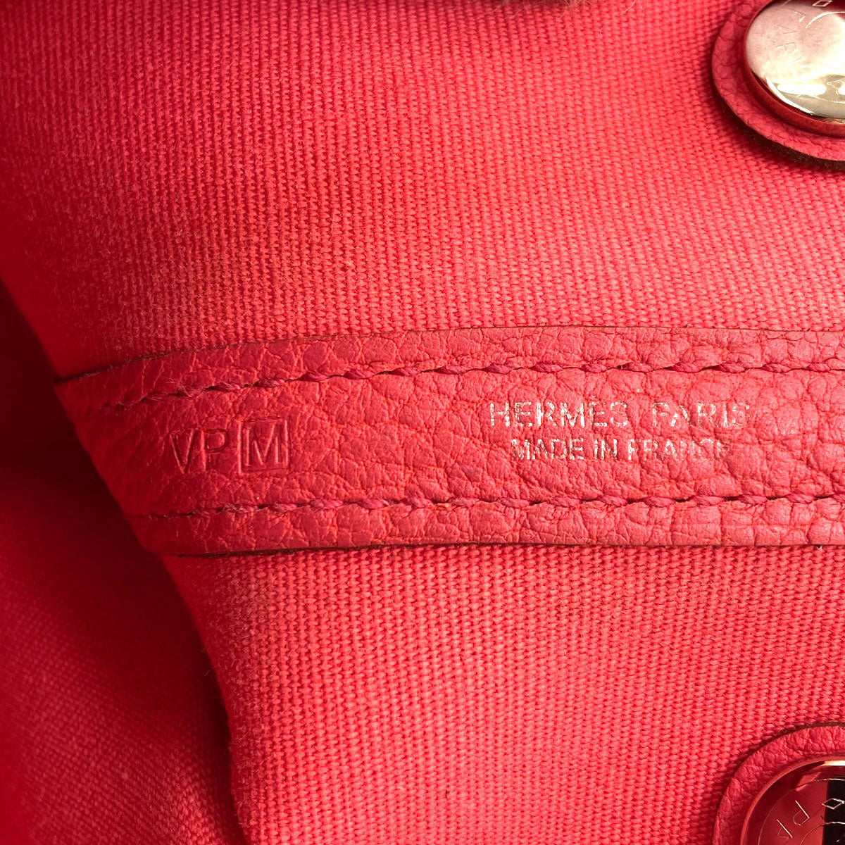 エルメス ガーデンパーティTPM シルバー ハンドバッグ 中古 商品画像7