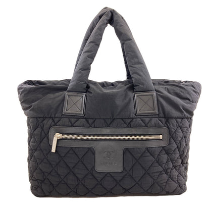 CHANEL シャネル コココクーン シルバー金具 トートバッグ ナイロン レディース 中古