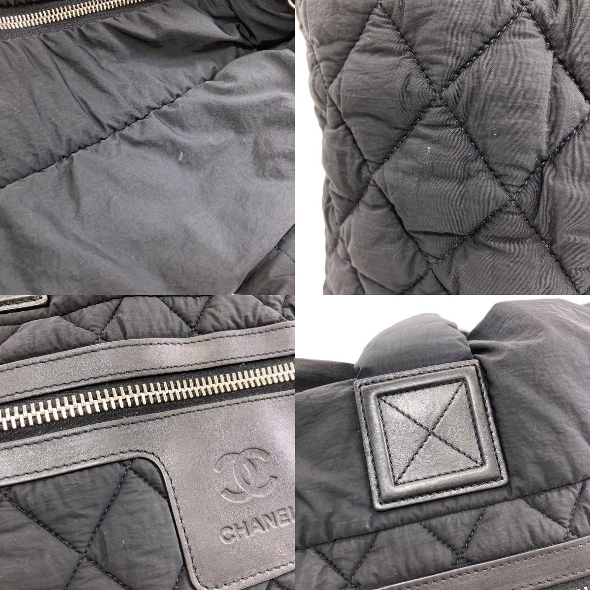 CHANEL シャネル コココクーン シルバー金具 トートバッグ ナイロン レディース 中古