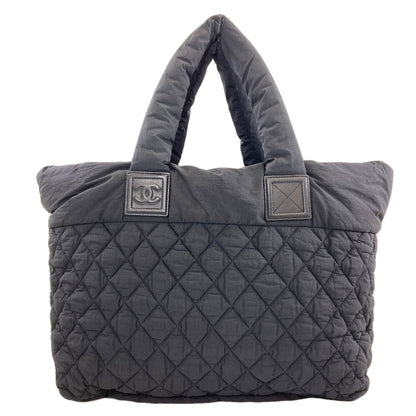 CHANEL シャネル コココクーン シルバー金具 トートバッグ ナイロン レディース 中古