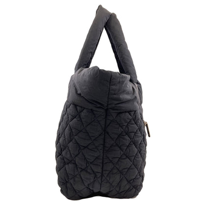 CHANEL シャネル コココクーン シルバー金具 トートバッグ ナイロン レディース 中古