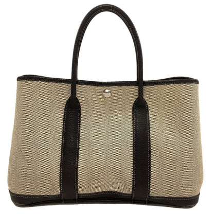 HERMES エルメス ガーデンパーティTPM シルバー金具 ハンドバッグ トワルアッシュ レディース 中古
