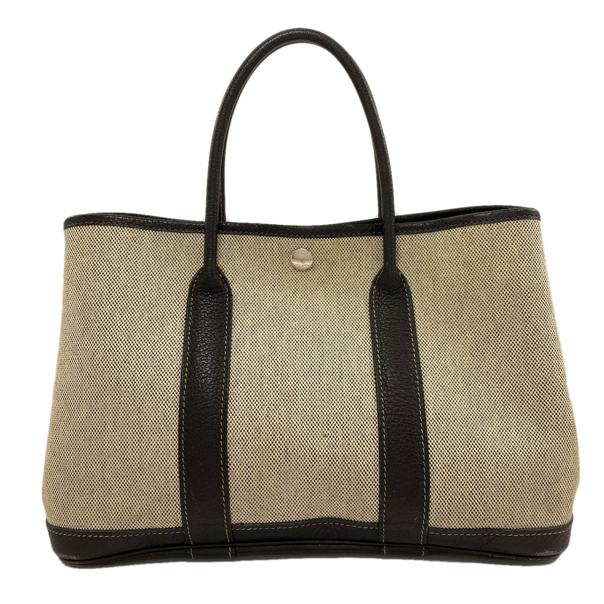 HERMES エルメス ガーデンパーティTPM シルバー金具 ハンドバッグ トワルアッシュ レディース 中古
