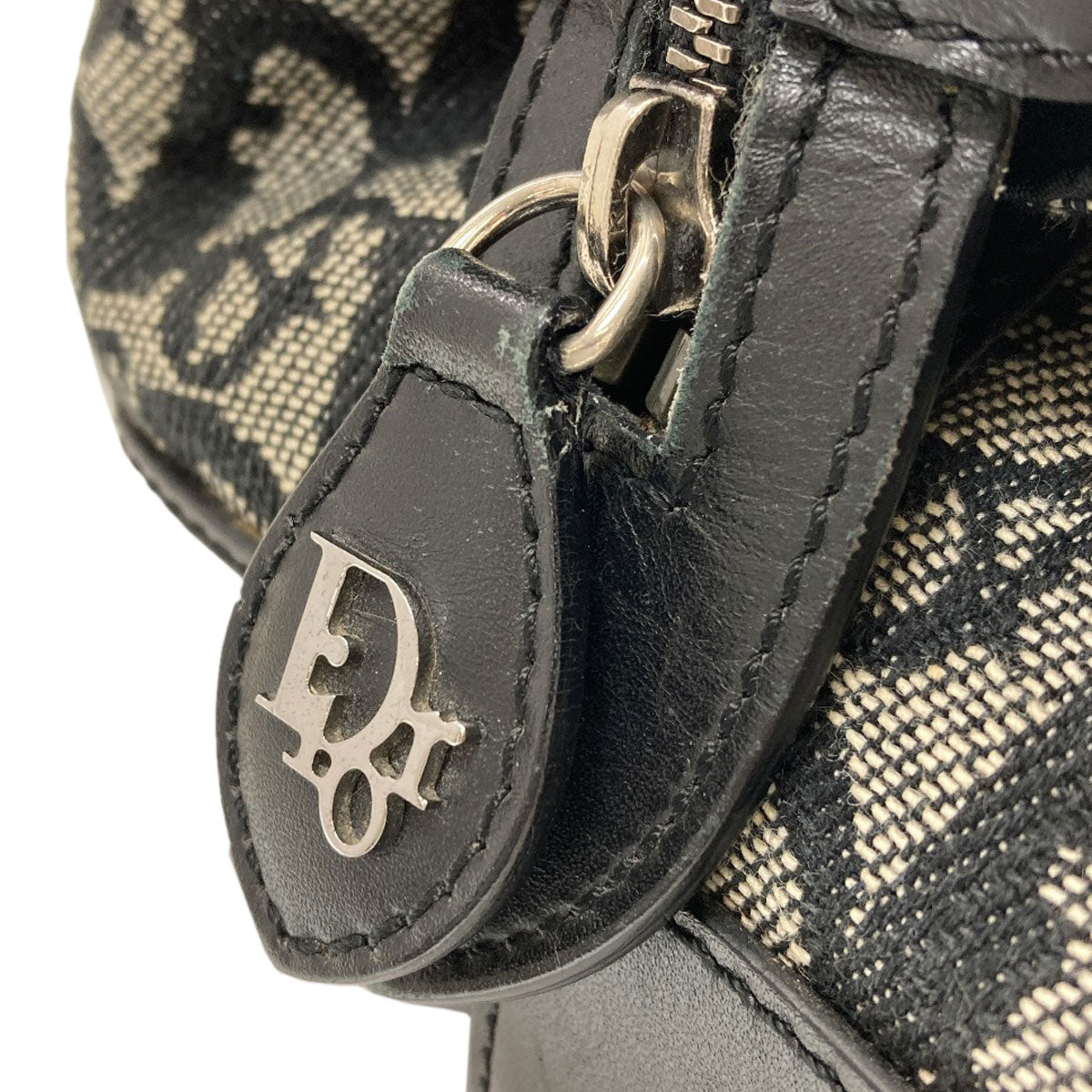 CHRISTIAN DIOR クリスチャンディオール トロッター柄 ハンドバッグ キャンバス レディース 中古