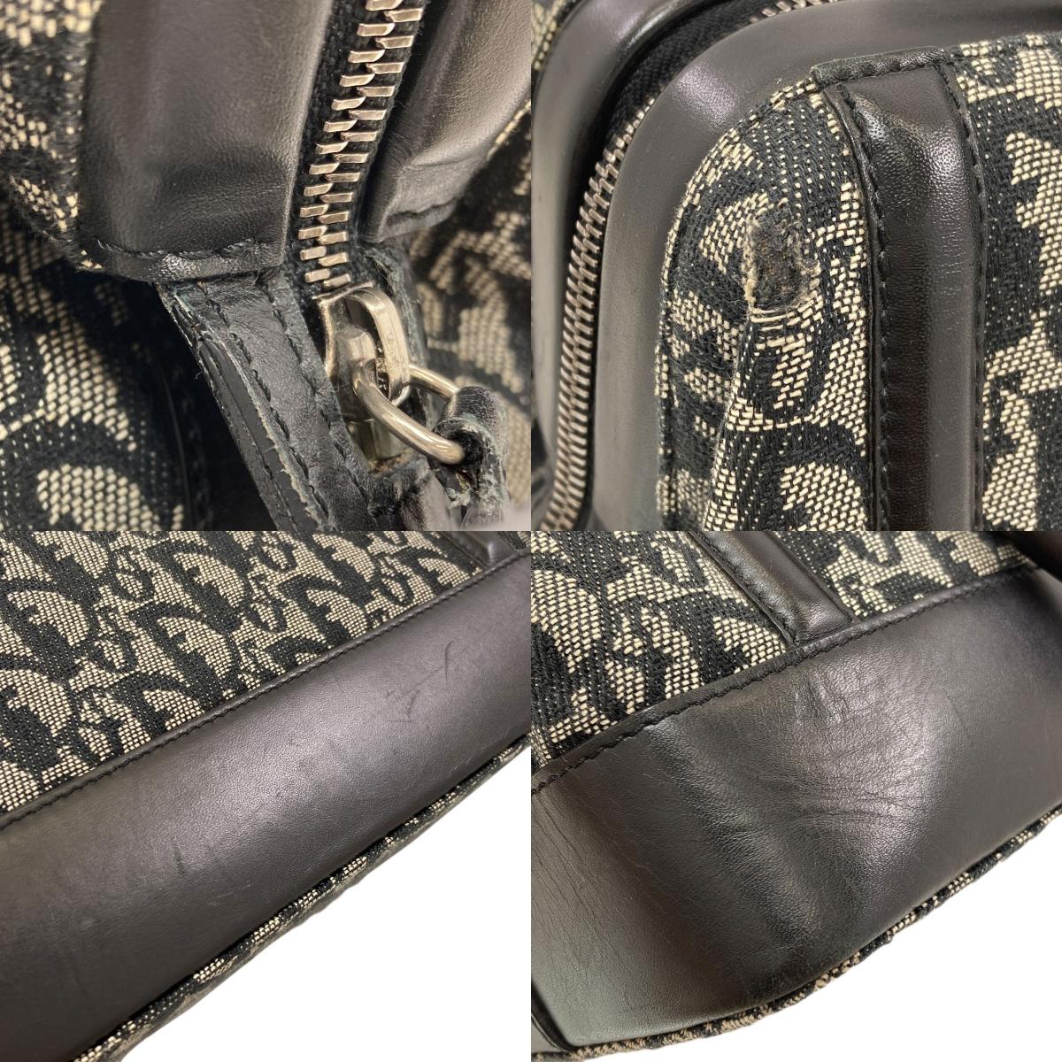 CHRISTIAN DIOR クリスチャンディオール トロッター柄 ハンドバッグ キャンバス レディース 中古