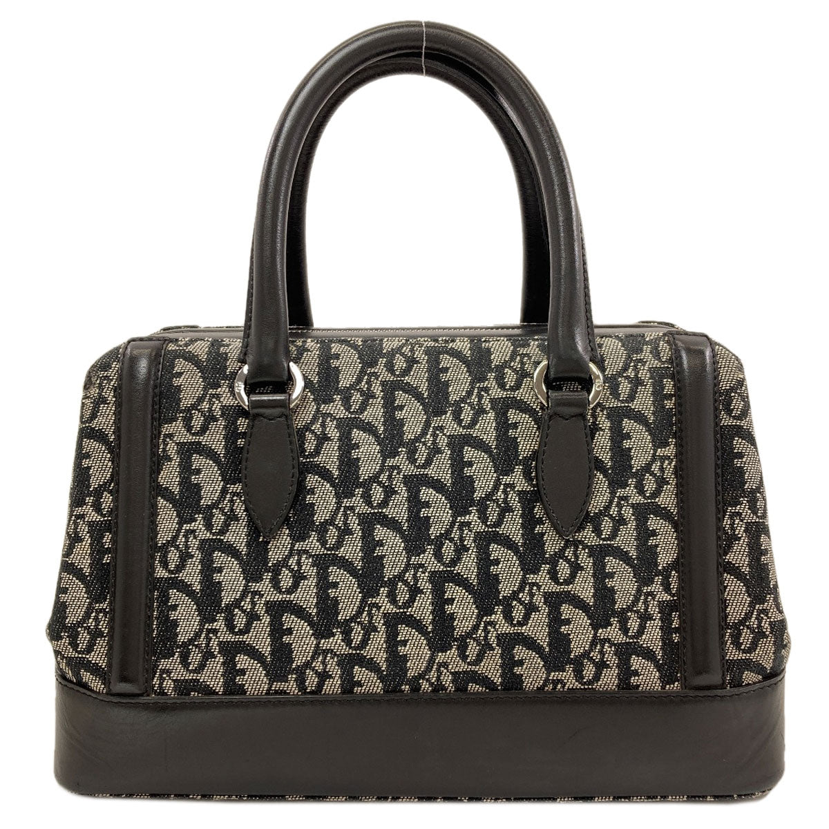 CHRISTIAN DIOR クリスチャンディオール トロッター柄 ハンドバッグ キャンバス レディース 中古