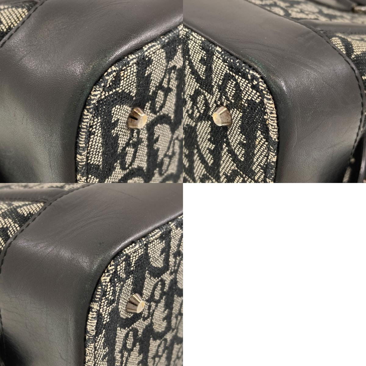 CHRISTIAN DIOR クリスチャンディオール トロッター柄 ハンドバッグ キャンバス レディース 中古
