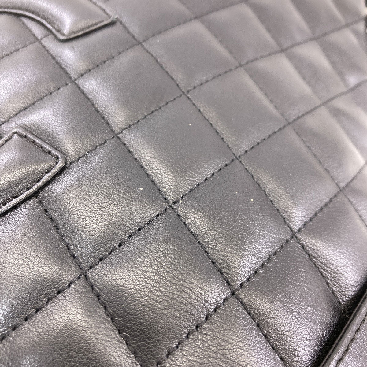 CHANEL シャネル カンボンライン シルバー金具 ショルダーバッグ ラムスキン レディース 中古