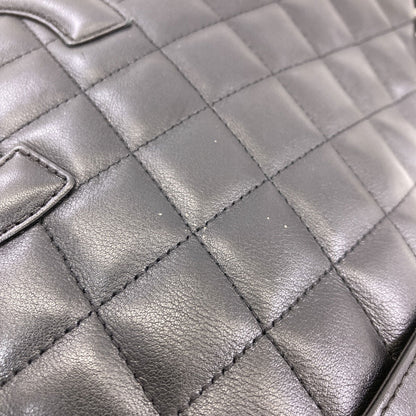 CHANEL シャネル カンボンライン シルバー金具 ショルダーバッグ ラムスキン レディース 中古