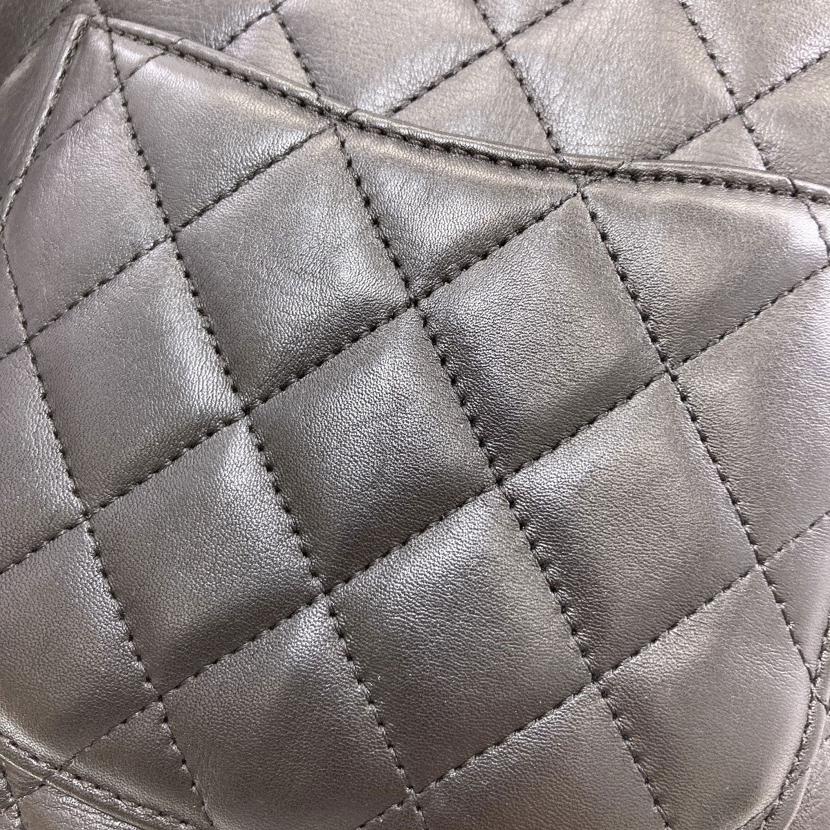 CHANEL シャネル カンボンライン シルバー金具 ショルダーバッグ ラムスキン レディース 中古