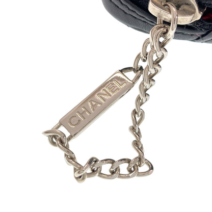 CHANEL シャネル カンボンライン シルバー金具 ショルダーバッグ ラムスキン レディース 中古