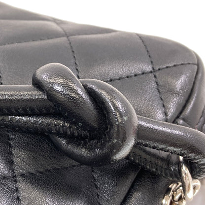CHANEL シャネル カンボンライン シルバー金具 ショルダーバッグ ラムスキン レディース 中古