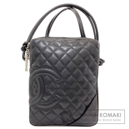 CHANEL シャネル カンボンライン シルバー金具 ショルダーバッグ ラムスキン レディース 中古