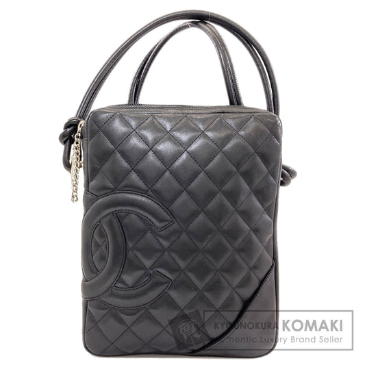 CHANEL シャネル カンボンライン シルバー金具 ショルダーバッグ ラムスキン レディース 中古