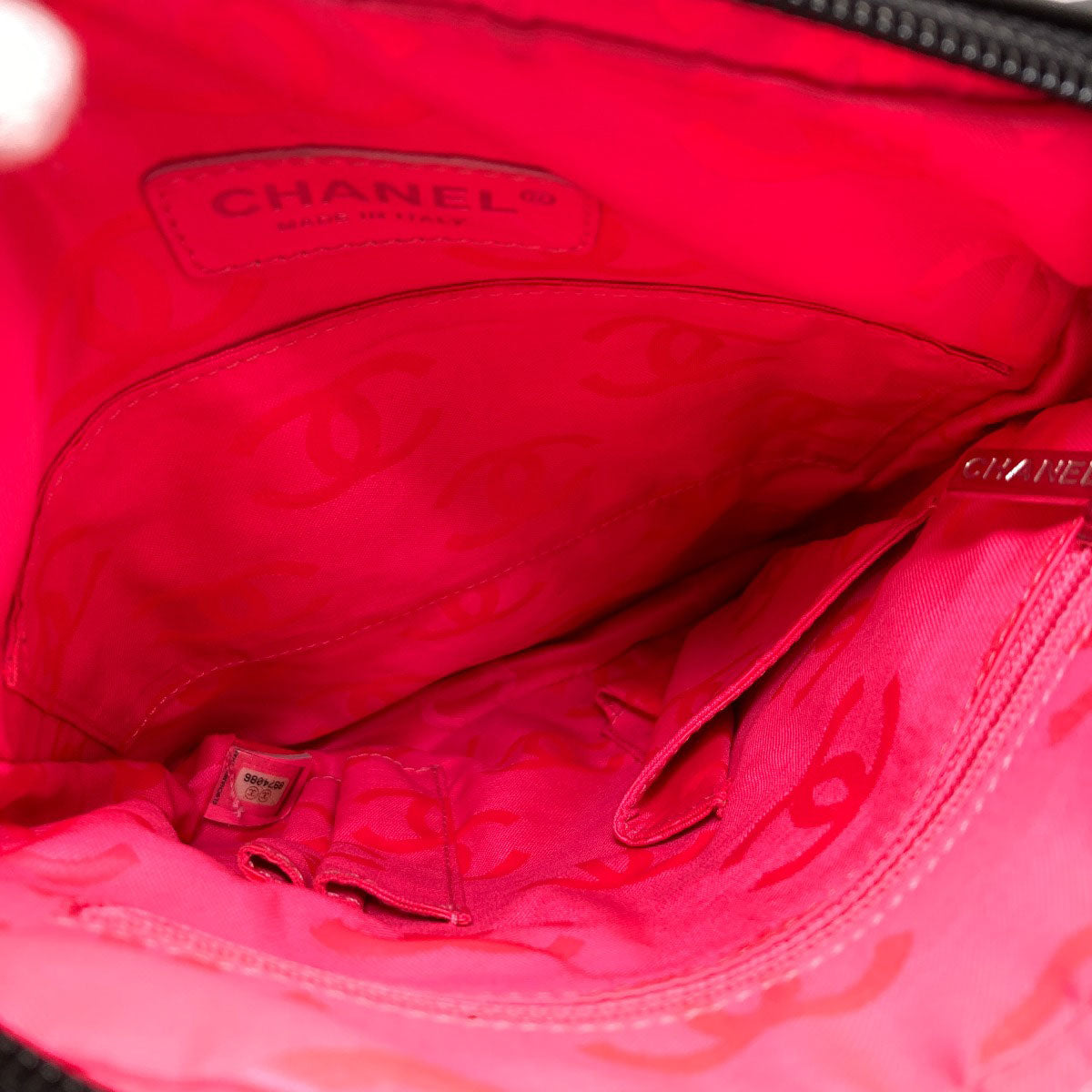 CHANEL シャネル カンボンライン シルバー金具 ショルダーバッグ ラムスキン レディース 中古