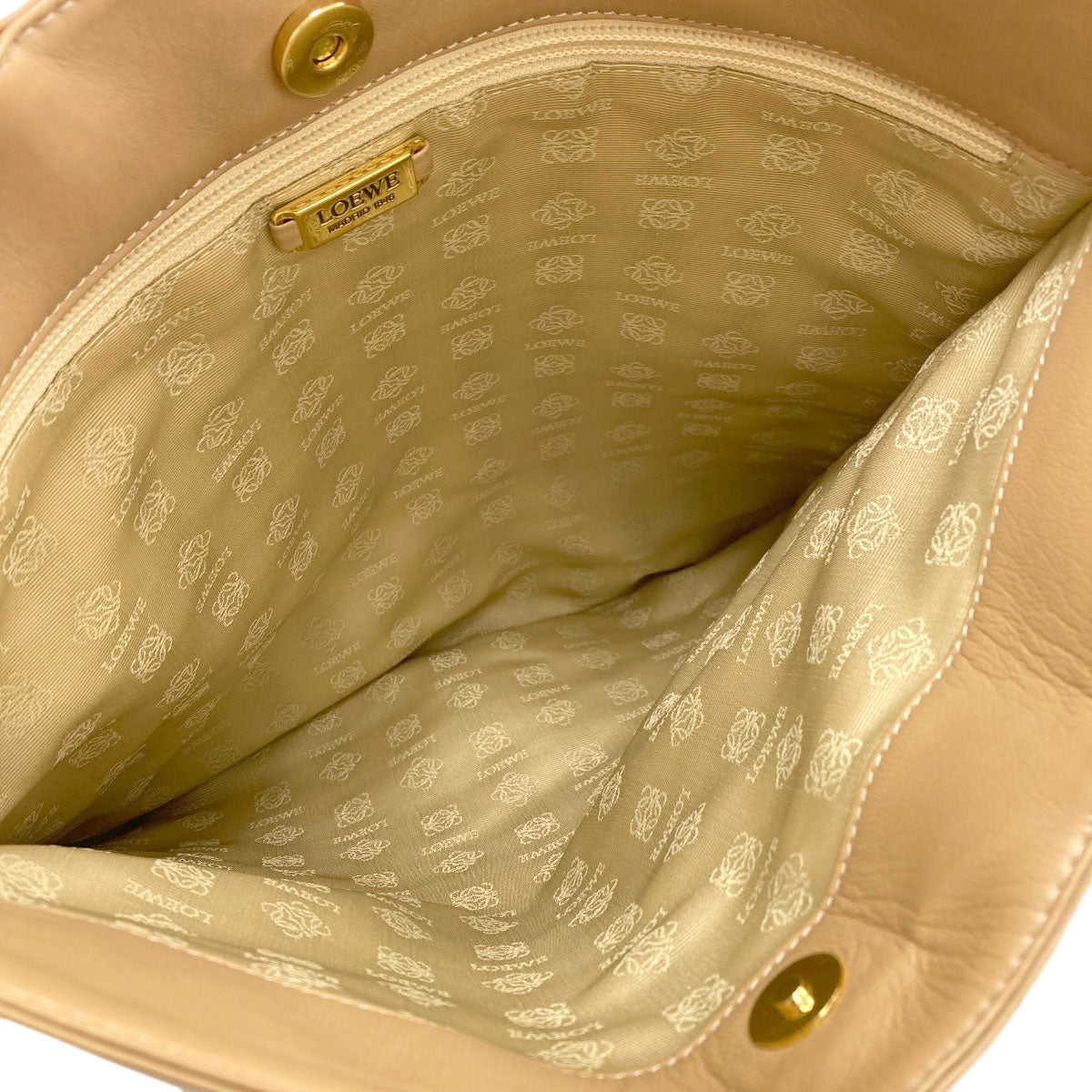 LOEWE ロエベ アナグラム ハンドバッグ ラムスキン レディース 中古
