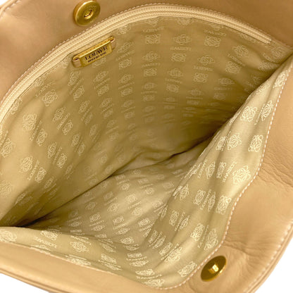 LOEWE ロエベ アナグラム ハンドバッグ ラムスキン レディース 中古