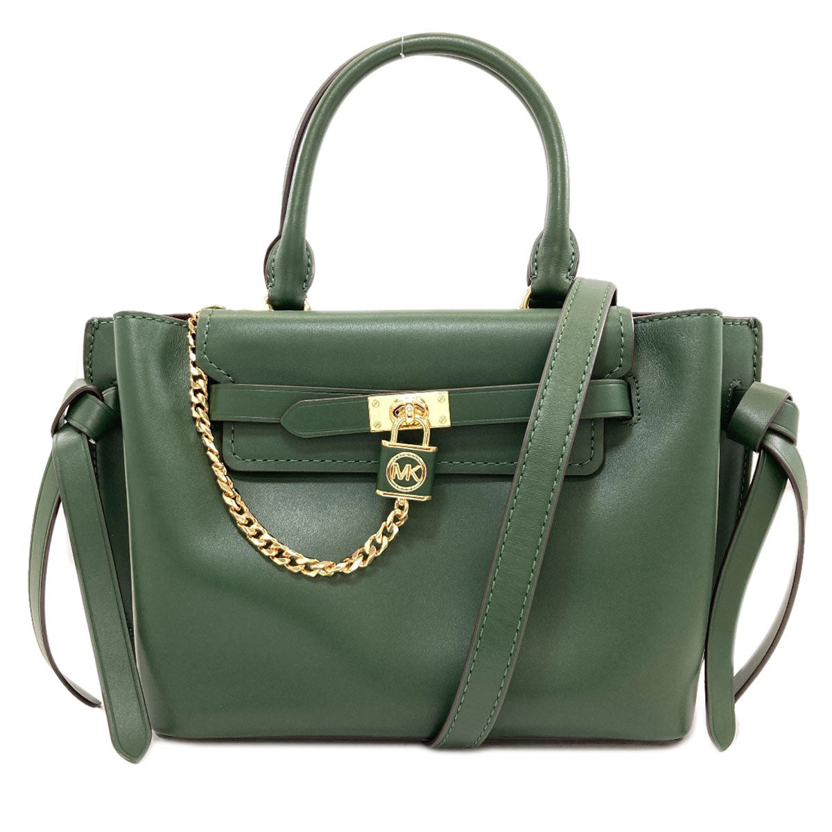 Michael Kors マイケルコース ベルテッド サッチェル パドロック 2WAY ハンドバッグ レザー レディース 中古
