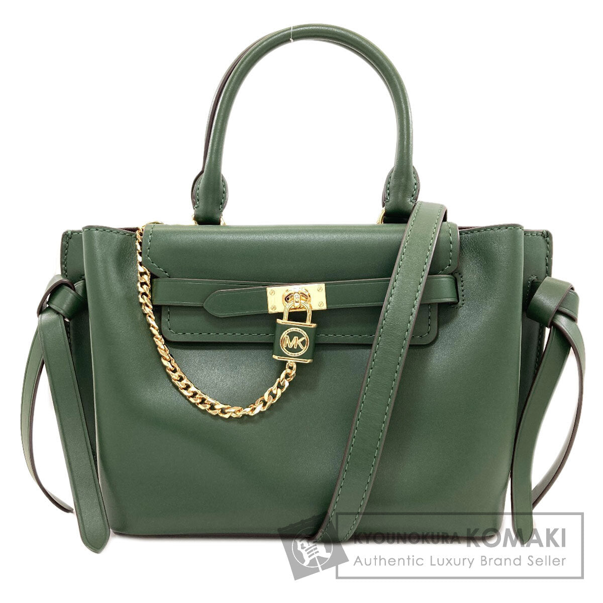Michael Kors マイケルコース ベルテッド サッチェル パドロック 2WAY ハンドバッグ レザー レディース 中古