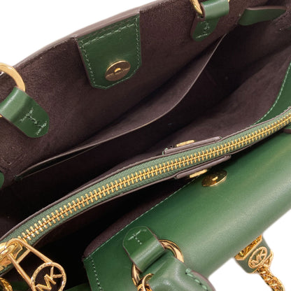 Michael Kors マイケルコース ベルテッド サッチェル パドロック 2WAY ハンドバッグ レザー レディース 中古