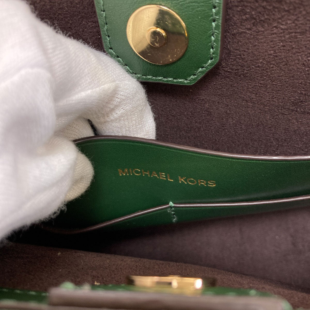 Michael Kors マイケルコース ベルテッド サッチェル パドロック 2WAY ハンドバッグ レザー レディース 中古
