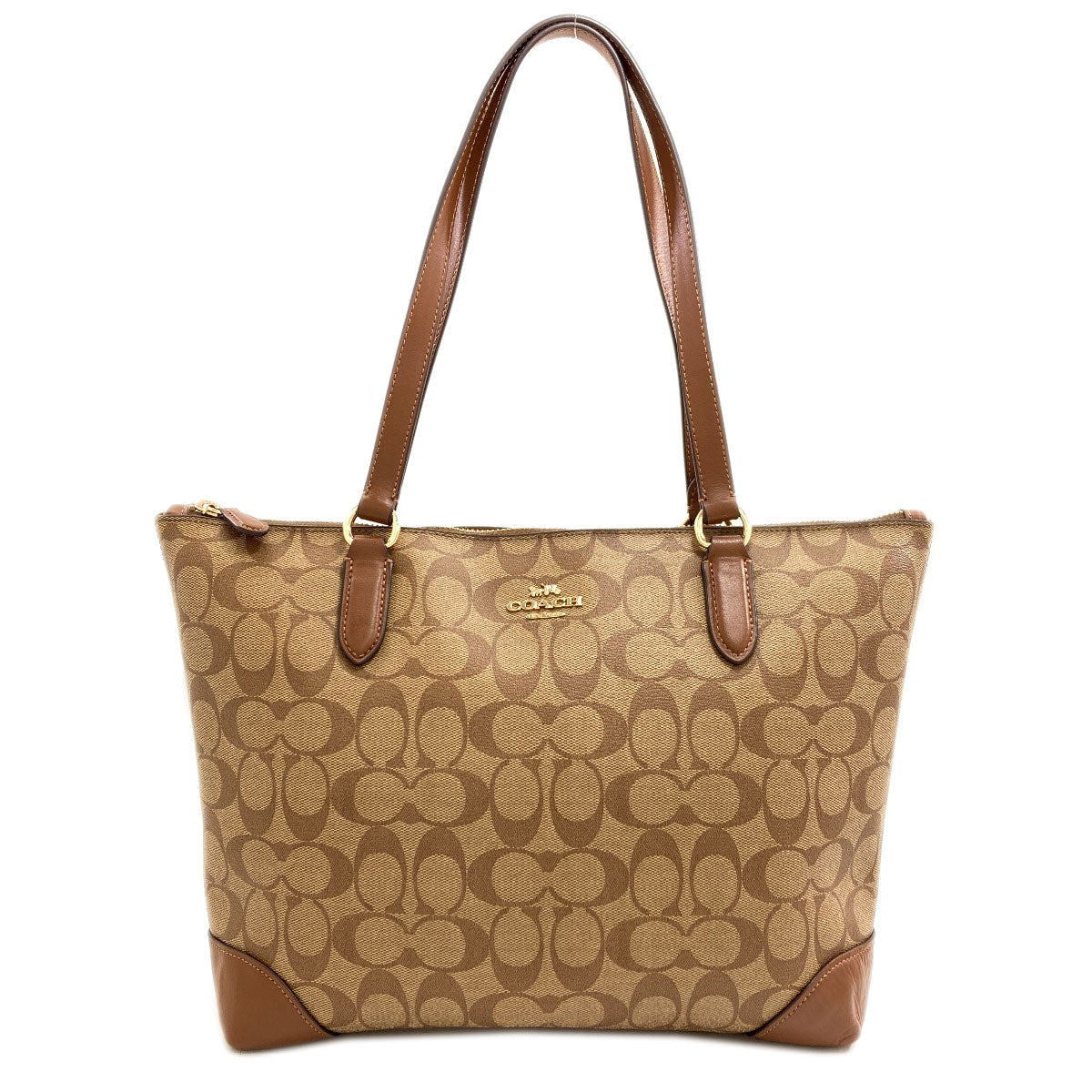 COACH コーチ F29208 シグネチャー トートバッグ PVC レディース 中古
