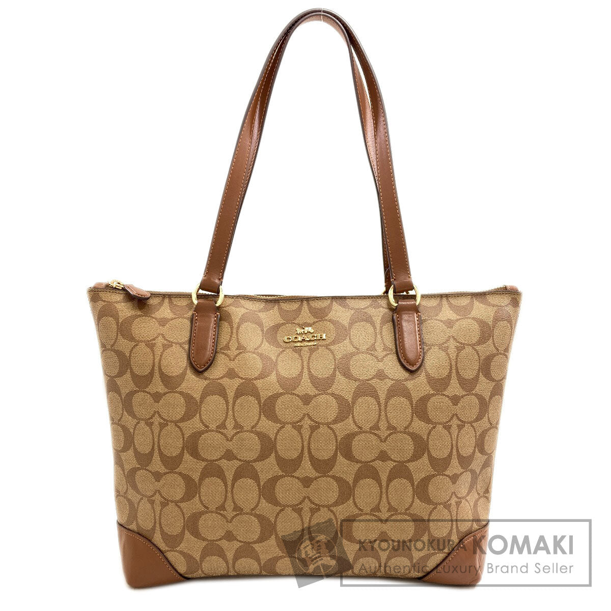 COACH コーチ F29208 シグネチャー トートバッグ PVC レディース 中古