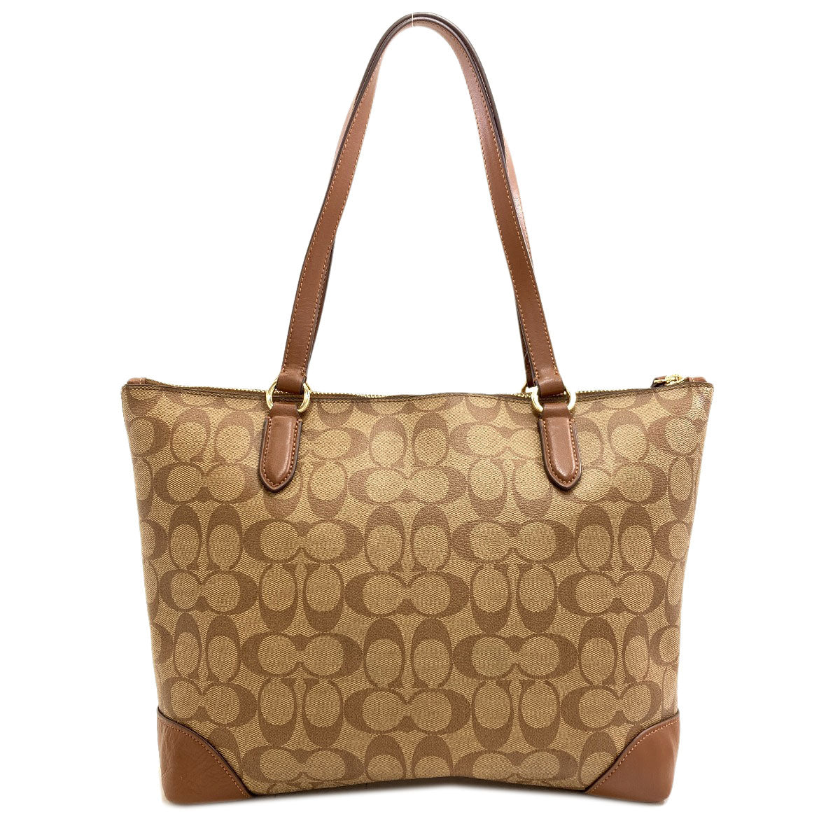 COACH コーチ F29208 シグネチャー トートバッグ PVC レディース 中古