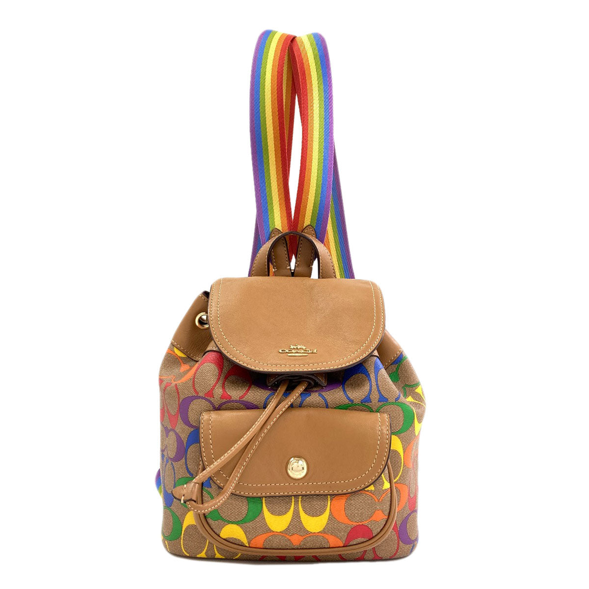 COACH コーチ C4097 レインボー リュック・デイパック PVC レディース 中古