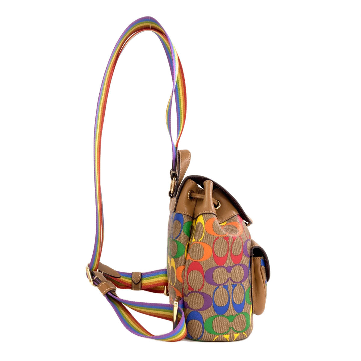 COACH コーチ C4097 レインボー リュック・デイパック PVC レディース 中古