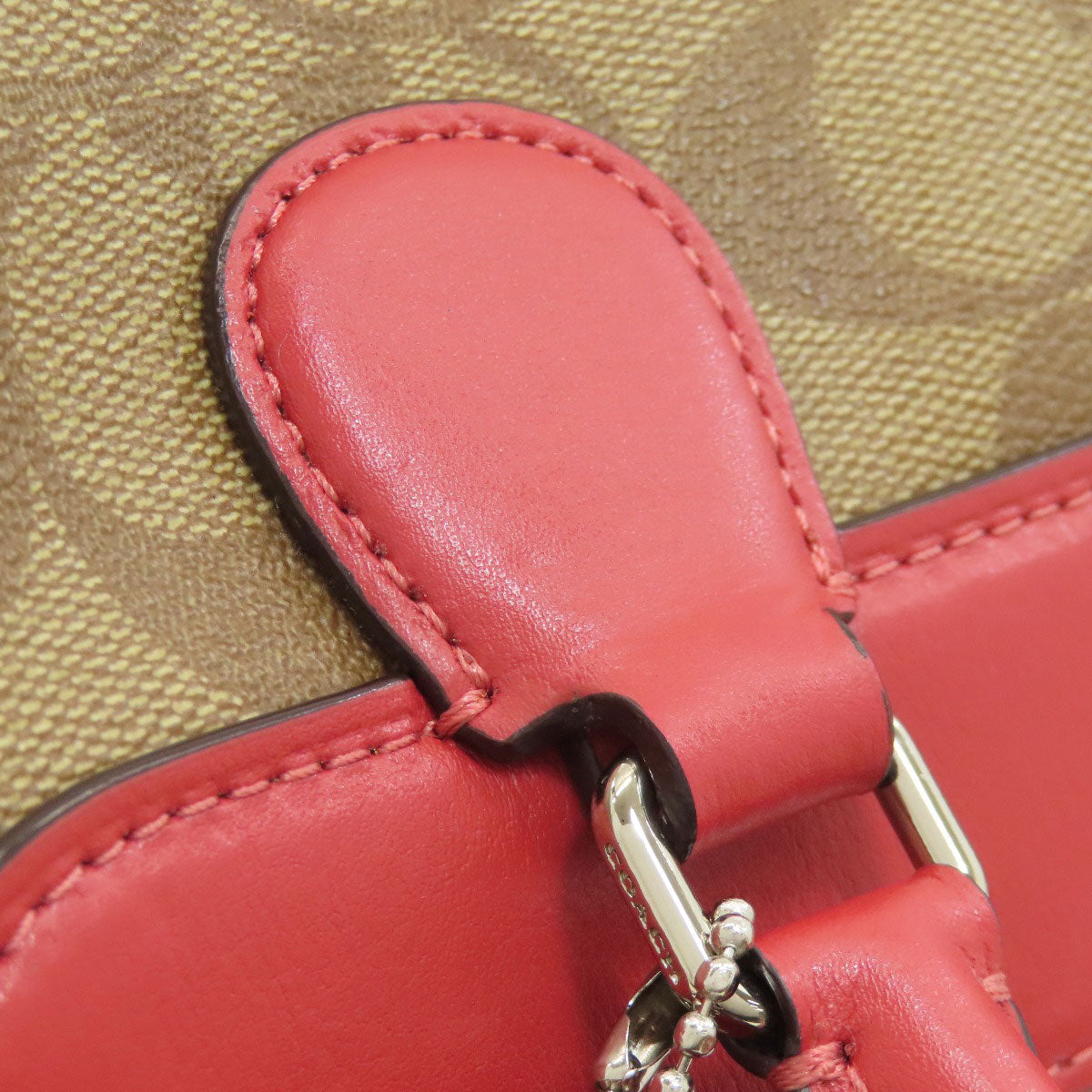 COACH コーチ F73670 パックマンコラボ シグネチャー 2WAY ハンドバッグ PVC レディース 中古