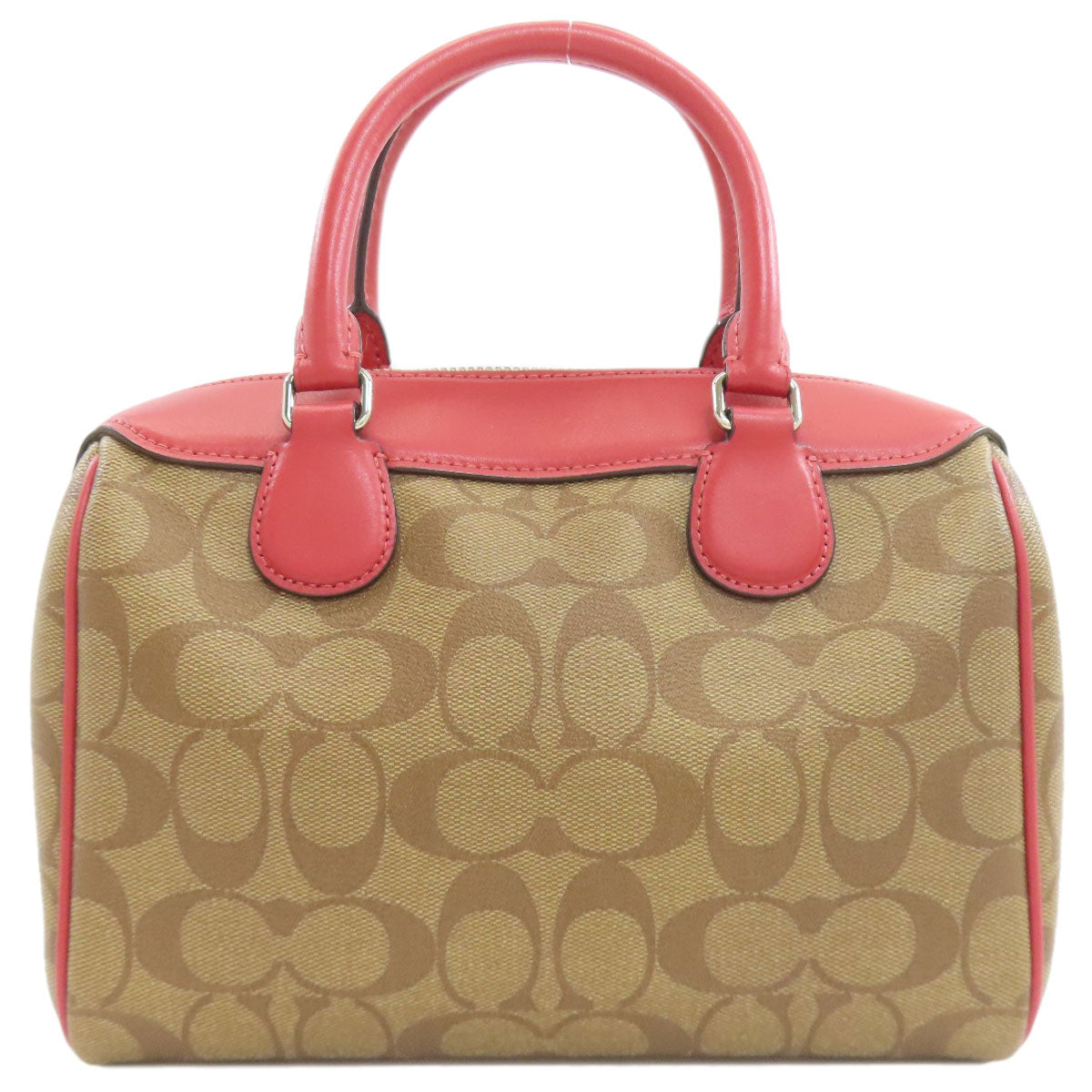 COACH コーチ F73670 パックマンコラボ シグネチャー 2WAY ハンドバッグ PVC レディース 中古