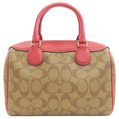 COACH コーチ F73670 パックマンコラボ シグネチャー 2WAY ハンドバッグ PVC レディース 中古