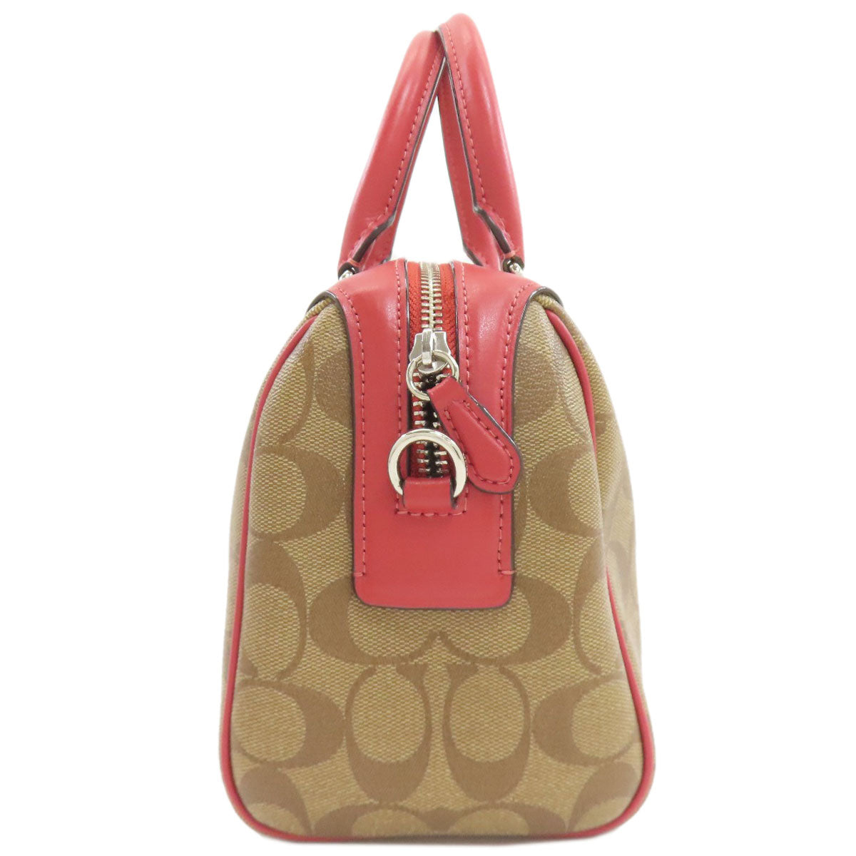 COACH コーチ F73670 パックマンコラボ シグネチャー 2WAY ハンドバッグ PVC レディース 中古
