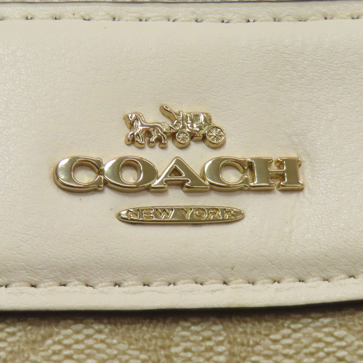 COACH コーチ F32203 シグネチャー 2WAY ハンドバッグ PVC レディース 中古