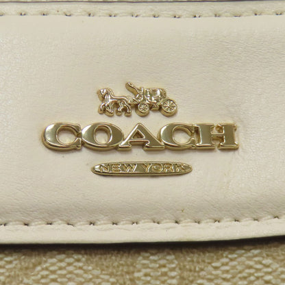 COACH コーチ F32203 シグネチャー 2WAY ハンドバッグ PVC レディース 中古