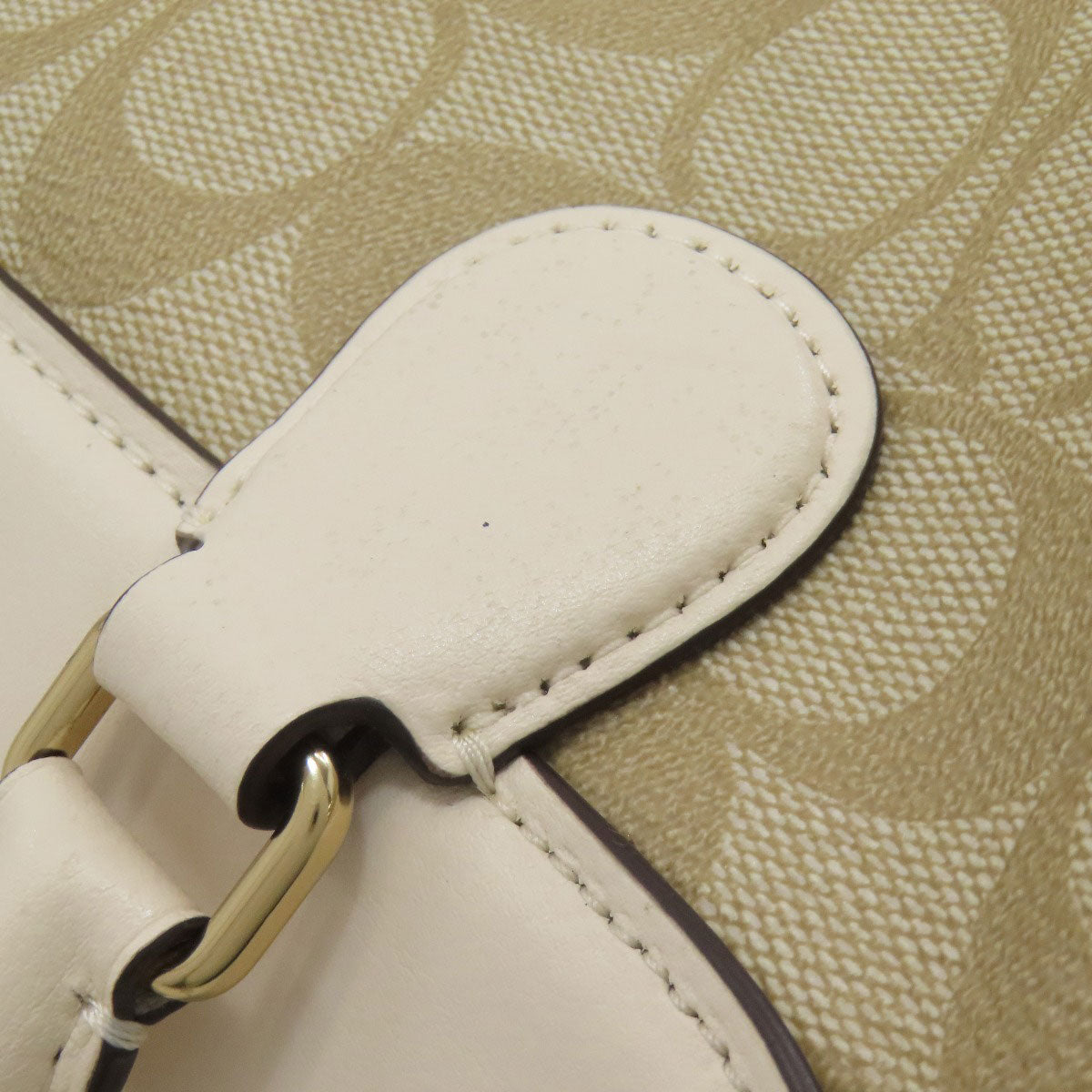 COACH コーチ F32203 シグネチャー 2WAY ハンドバッグ PVC レディース 中古