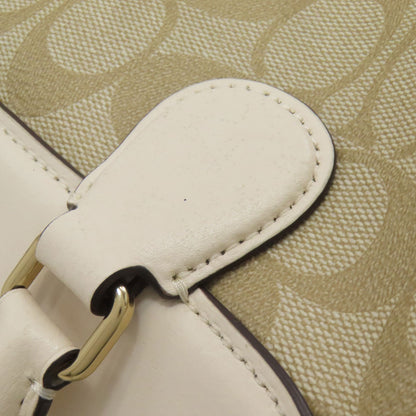 COACH コーチ F32203 シグネチャー 2WAY ハンドバッグ PVC レディース 中古